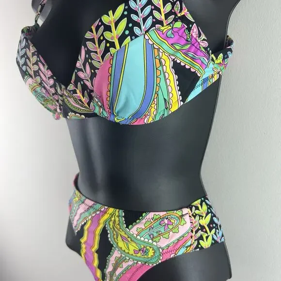 Trina Turk Bikini Set Women's XS Floral Colorful - Picture 5 of 8